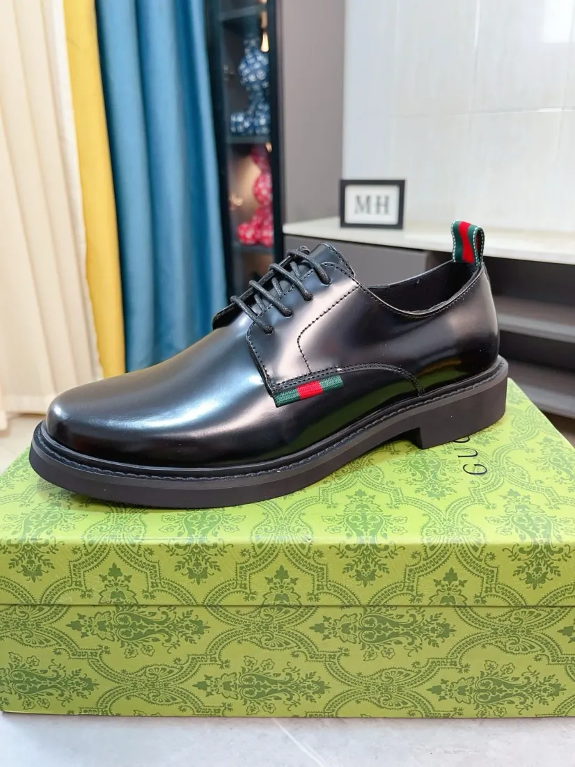 Men's men's shoes💰560🌹🌹Niuli [GUCCI] Formal men's leather shoes [strong][strong][strong] New model coming ~ original quality ☺The upper is imported from Italy with open edges, the leather is soft and delicate, and the wear-resistant and non-slip combination outsole is dignified and domineering, and the luxury charm is unobstructed! The natural and free nouveau riche leads the trend. Code number: 38-44